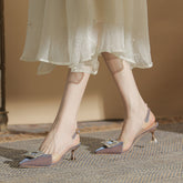 Women's Shallow Mouth Back Empty Stiletto High Heels